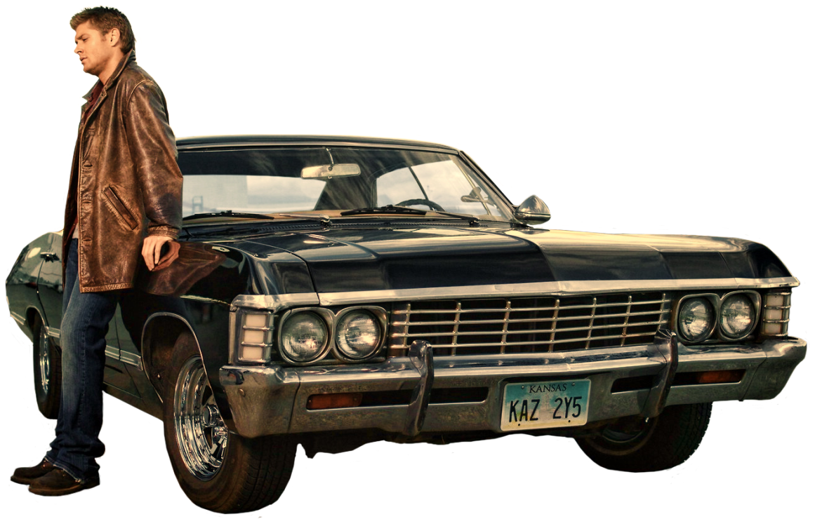 A PNG of Dean Winchester leaning back on his car